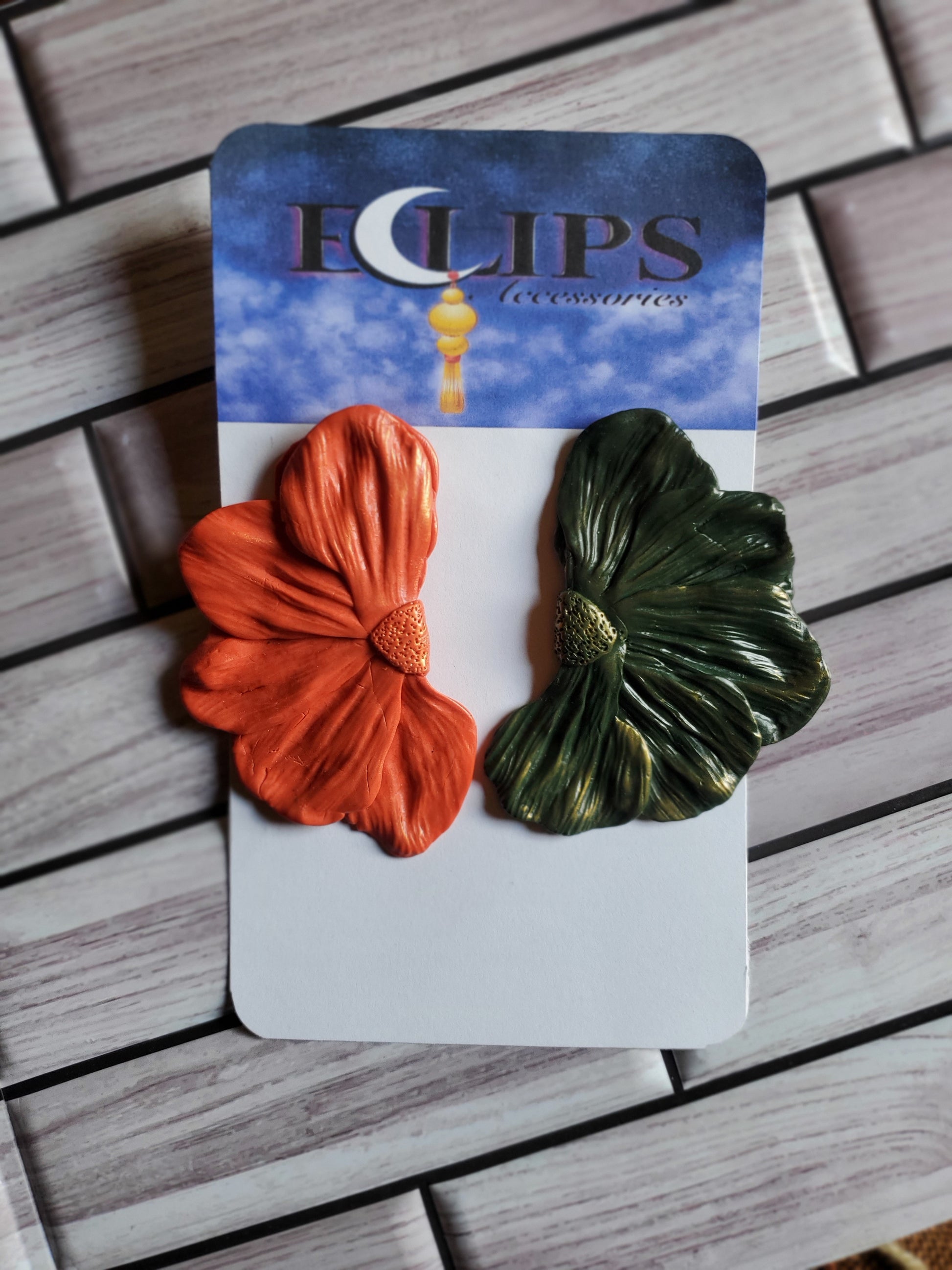 Large Floral Earrings